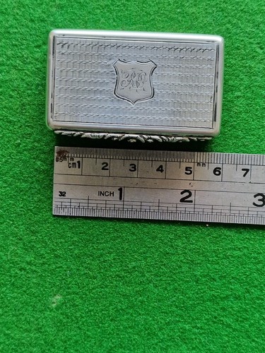 Antike Birmingham 1838-39 Francis Clark Silber Schnupftabakdose 2,25 Zoll - Bild 11 von 12
