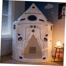 Rocket Ship Play Tent for Kids Toddlers Spaceship Playhouse for Boys Girls -