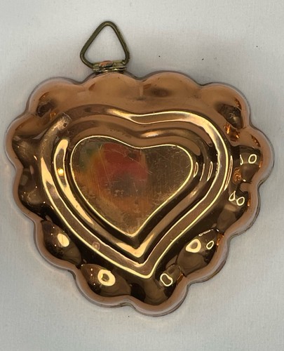 Set Of 4 Small Copper Tin Lined Hanging Molds - Picture 8 of 23
