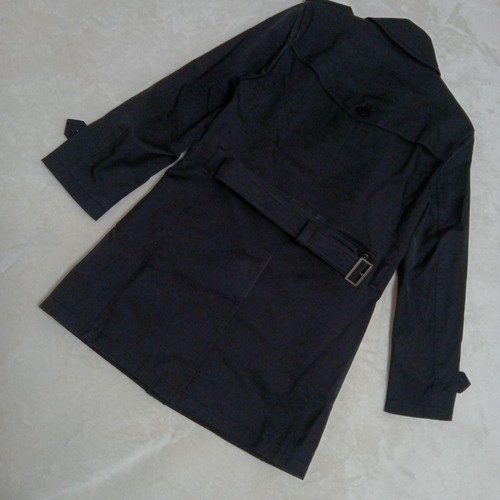 BURBERRY BLACK LABEL Nova Check Black Trench Coat Size S From Japan - Picture 14 of 24