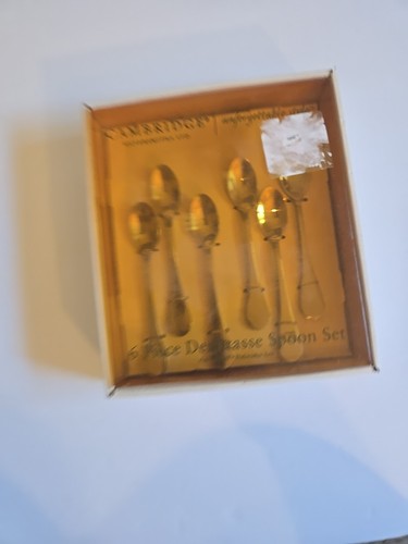 Cambridge Silversmiths Ldt 6 Piece Demitasse Spoon Set Stainless Steel Satin - Picture 2 of 14