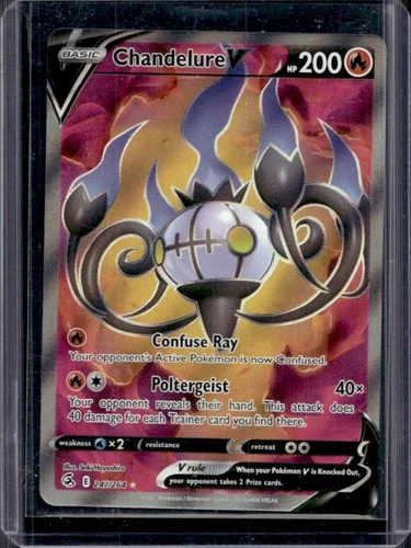 2021 Pokemon SWSH Fusion Strike Chandelure V #247/264