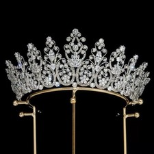 zirconia  Crystal Bride Wedding Crown tiara