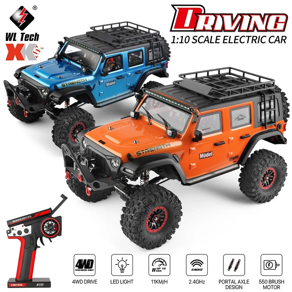 WLtoys 104010 1/10 RC 4WD Off-Road Climbing Car 2.4G Remote Controller RTR Cars - Image 2 of 4