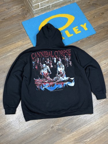 Vintage Cannibal Corpse 2003 Zombie Faded Metal Rock Hoodie Size XL - Picture 2 of 17