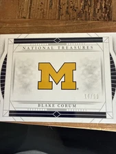 2024 Panini National Treasures Blake Corum #CMS-BCM Collegiate Booklet RPA /99