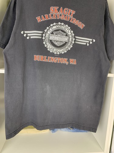 Vintage 2000s Harley Davidson Skagit Made in USA T-shirt Size L - Picture 23 of 24