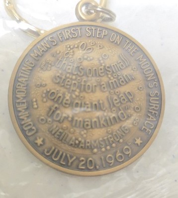 1969 NASA Keychain- Apollo Moon Landing Take The Extra Step in Original Package