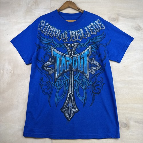 Tapout Simply Believe Cross MMA Kampfshirt Gr. Medium Y2K