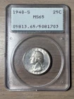 1940 S Washington Quarter PCGS MS 65 OGH Rattler