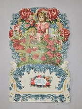 1920s Germany 3 Dimensional Embossed Die Cut Stand Up Valentine Card