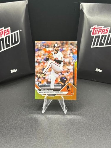 Brandon Young RC Orioles Immaculate Inning 2025 Topps NOW Card 405 Gold Foil /50 - Picture 3 of 4