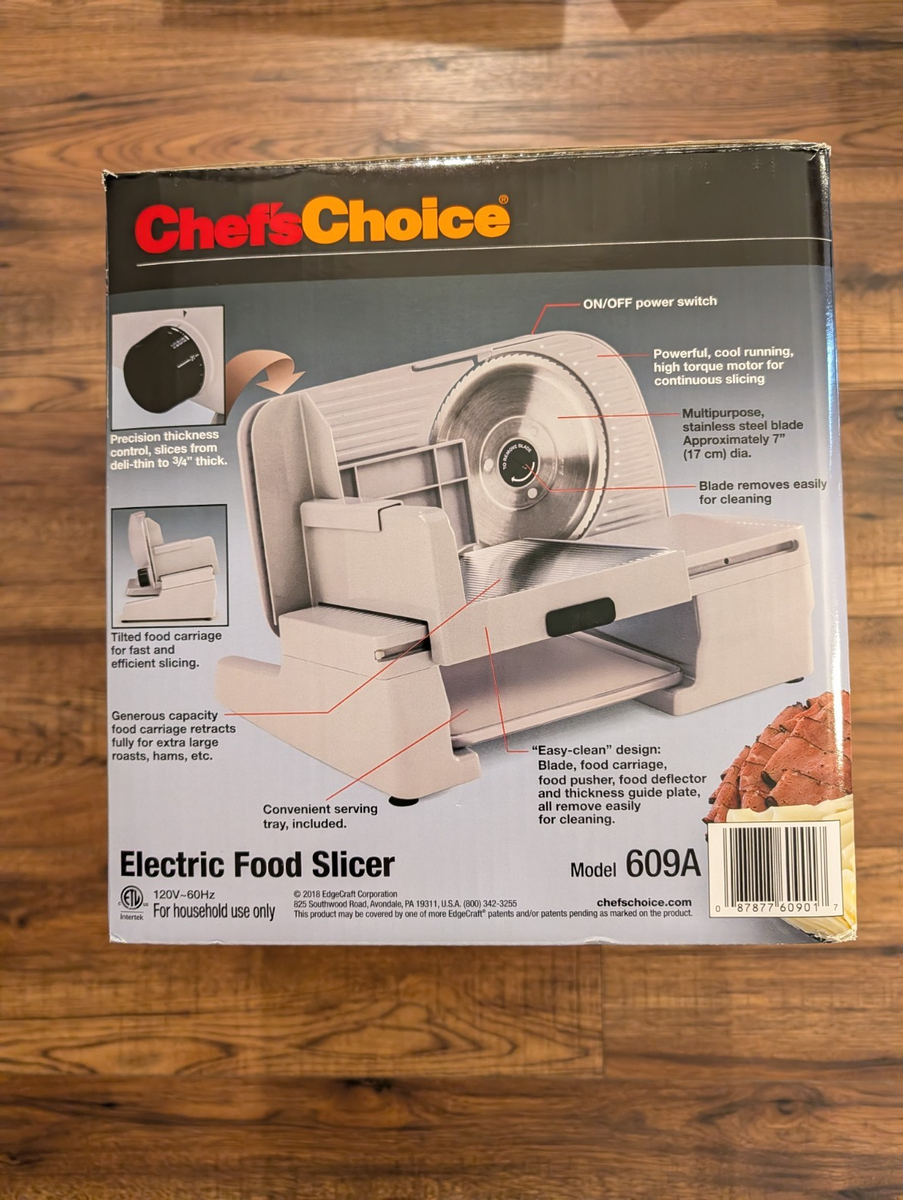 Chef's Choice Model 609A Electric Food Meat Slicer New in Box | eBay