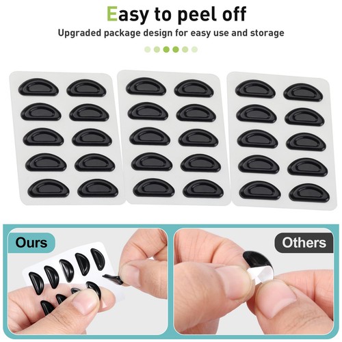 Eyeglass Nose Pads-Upgraded Soft Silicone Adhesive Glasses Nose Pad, Anti-Sli... - Picture 3 of 7