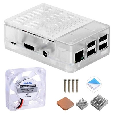 ABS Gehäuse für Raspberry Pi 3B+ mit Lüfter Kühlkörper Media Center Gaming