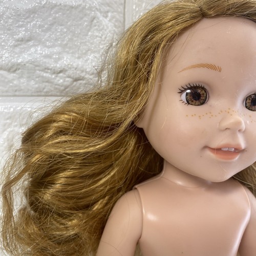 American Girl Willa Wellie Wishers Strawberry Blonde Freckles Nude Doll 14” - Picture 2 of 8