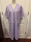 Women Shrt Sleeve Duster Housecoat w/side Pockets Purple W/circle Sz 3XL 41"x28"