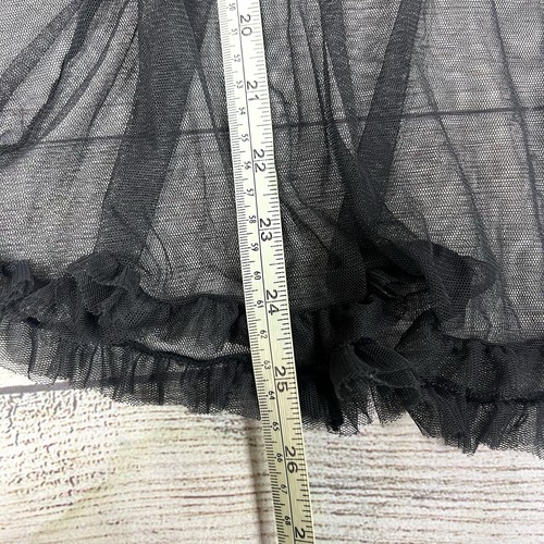 Victoria’s Secret Black Pink Ruffle Sheer Babydoll Top Lingerie Size 36C - Picture 11 of 11