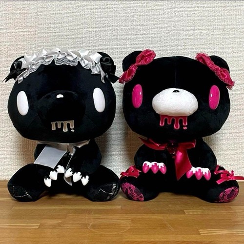 Gloomy Bear Plüsch Kopf Kleid No589 & Schnürung No596 schwarz Set Chax GP NEU - Bild 5 von 24
