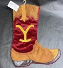 Yellowstone Christmas Stocking Boot Cowboy Dutton Ranch Holiday Felt Embroidery