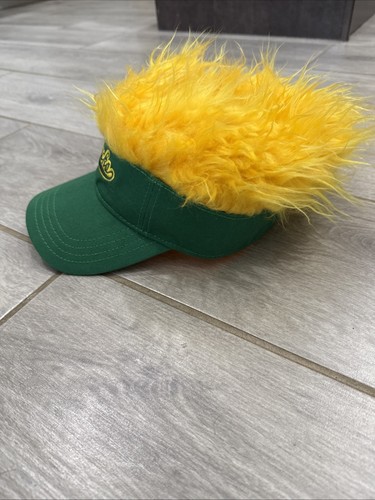 Vintage Oregon Enten Hut Flair Haar Schirmmütze mit verrückter Perücke Kunsthaar RAR - Bild 2 von 7