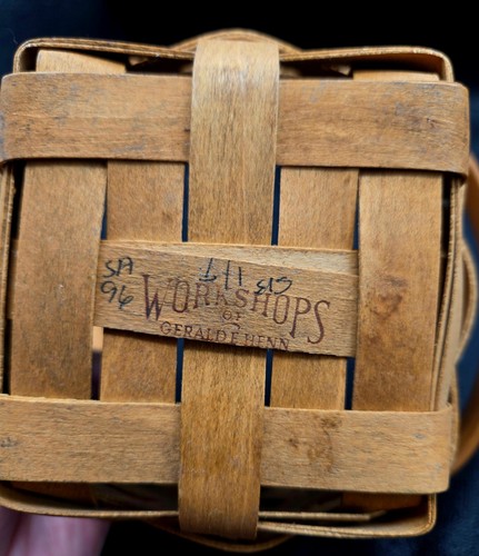 Vintage Workshops of Gerald Henn Warren OH Basket w/ Lid Round #117 SA '96 - Picture 11 of 11