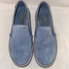 VIONIC PRO AVERY BLUE SUEDE SNEAKERS LOAFERS WALKING COMFORT SHOES WOMENS SZ 7