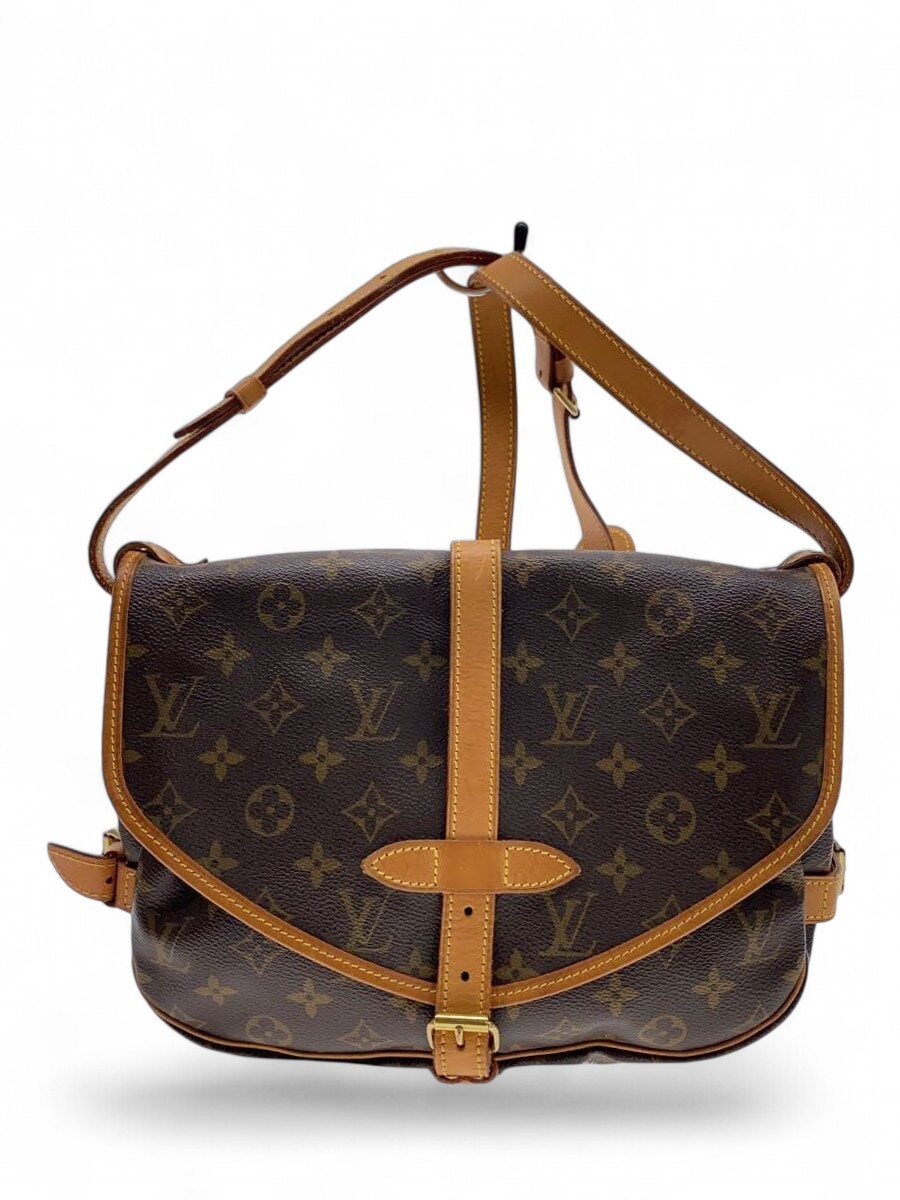 LOUIS VUITTON Saumur 35 Monogram Shoulder Bag 9158 | eBay