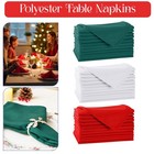 Christmas Spun Polyester Fabric Napkin Serviettes Party Dinner Cloth 50cm x 50cm