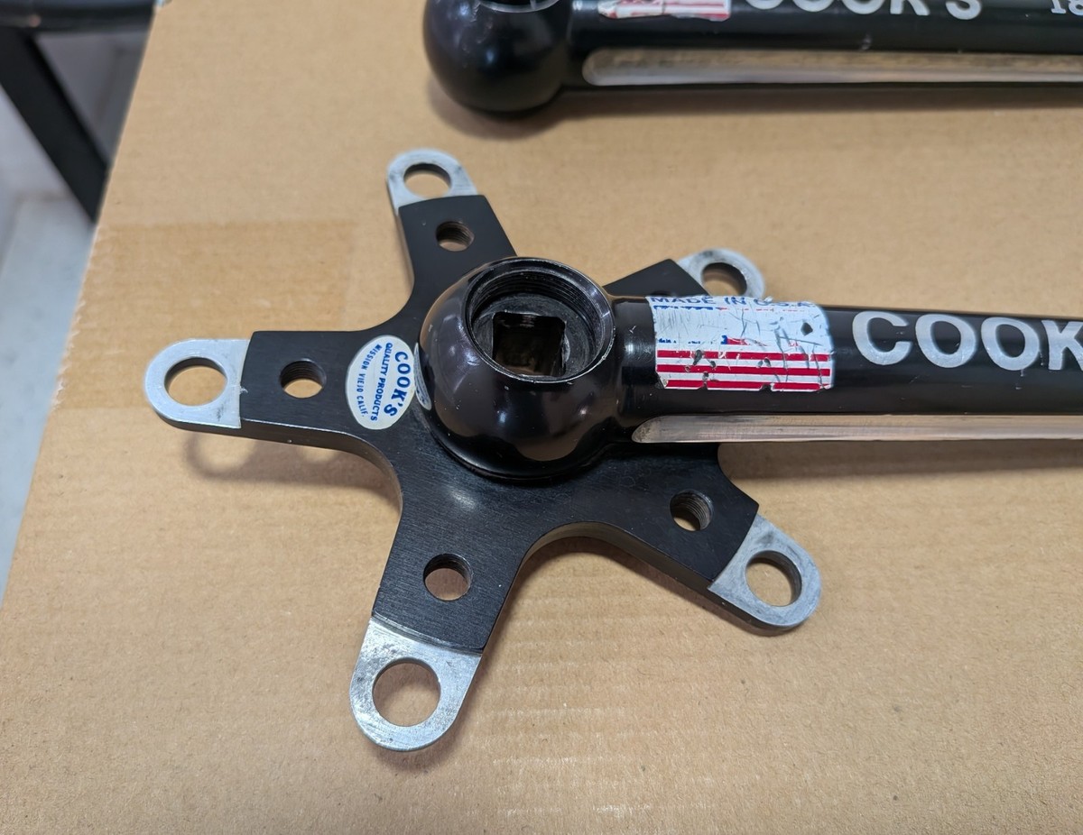 Cook's Quality Products (CQP) cranks 181 MM black dog bone vintage