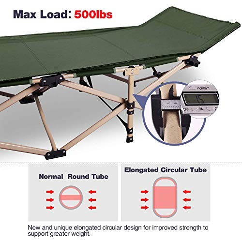 REDCAMP XL Matratze für Campingbett, 190x75cm weiche bequeme Baumwolle dick - Bild 2 von 5
