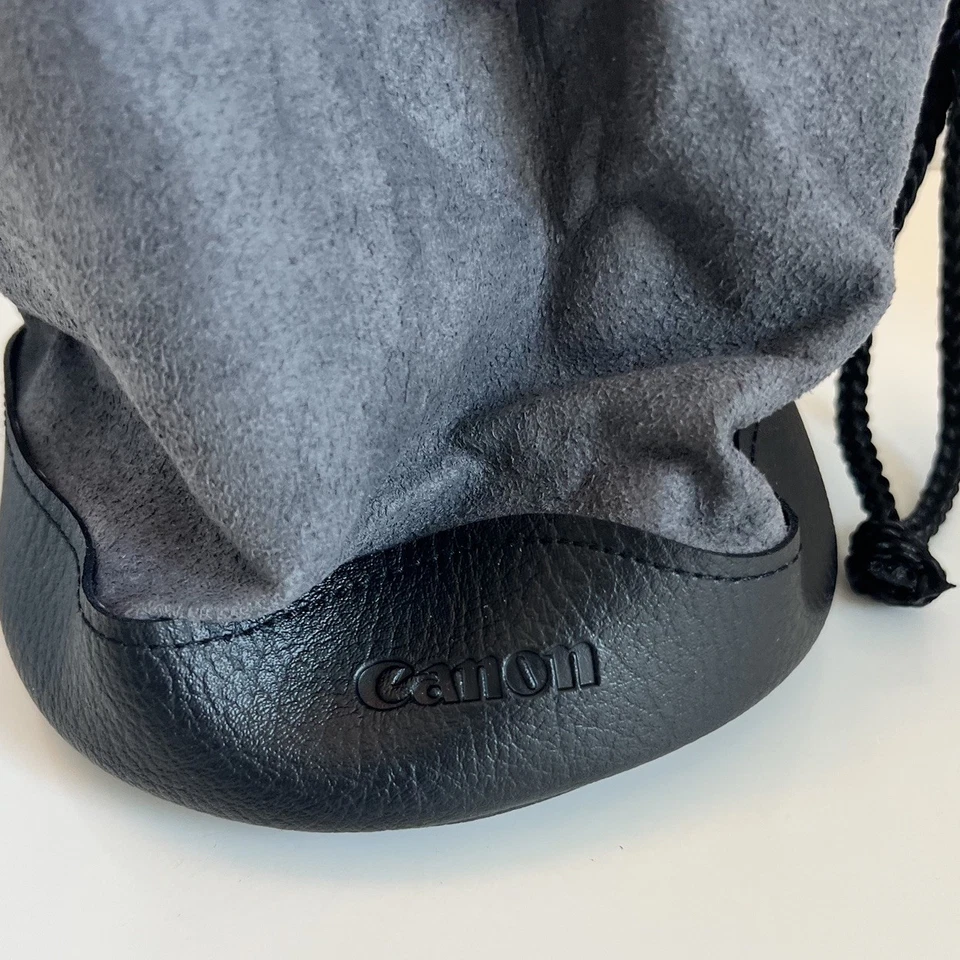 Canon LP-1424 Suave Gamuza Cordón Tela Cuero Fondo Lente Bolsa Estuche Foto 2 de 3