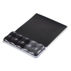 ELECOM Mouse Pad with Integrated Wrist Rest, Anti-Fatigue Gel, Black, Gray