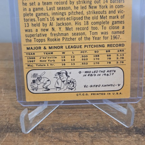 1968 TOPPS TOM SEAVER #45 HOF VG-EX - Picture 9 of 10