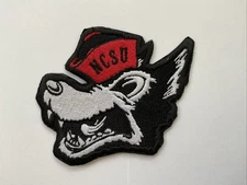 NCSU NC NORTH CAROLINA STATE  WOLF PACK  Vintage Embroidered Iron On PATCH  3.25