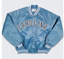 North Carolina Tar Heels Satin Bomber Jacket Vintage UNC Varsity