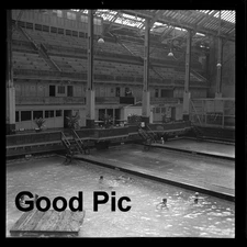 #NN3 - p B&W Vintage Photo Negative- Huge Swimming Pool- San Francisco CA - 1943