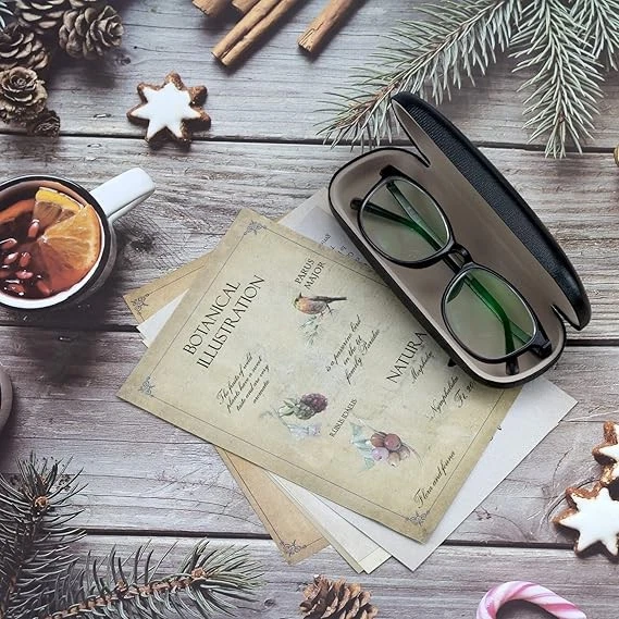 NUEVO Estuche para gafas duras con carcasa de almeja PU negro con paño de limpieza de microfibra Foto 3 de 4