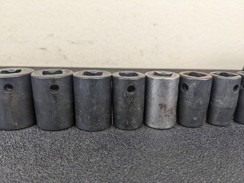 #bl924 Snap On Tools 311imya 1/2” Drive 3/8" to 1” sae shallow impact socket set - Picture 9 of 21