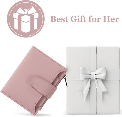 Small Wallet Women RFID Blocking Soft Leather Bifold Compact Card Holder - Picture 7 of 177