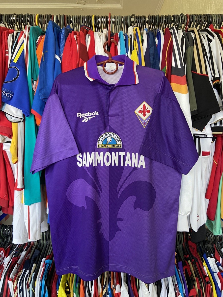 FIORENTINA 1995 1996 HOME FOOTBALL SHIRT SOCCER JERSEY REEBOK sz