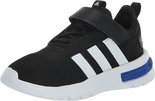 Adidas Baby Racer TR23 Sneaker - Black/White/Royal Blue (Size 4K Unisex Infant) - Picture 3 of 6