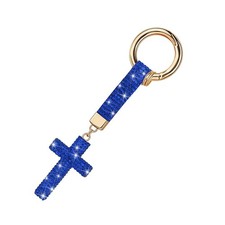 Bling Car Keychain Crystal Rhinestone Cross Vehicle Key Chain for Women Girl ...