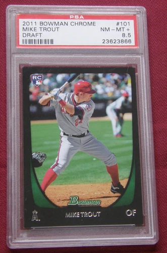 2011 Bowman Draft Chrome #101 - Mike Trout RC - PSA 8.5 - Los Angeles Angels