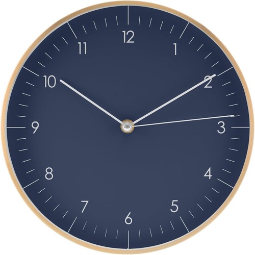 10-Inch Modern Silent Wall Clock in Dark Blue & Gold - Scandinavian Style - Bild 3 von 11