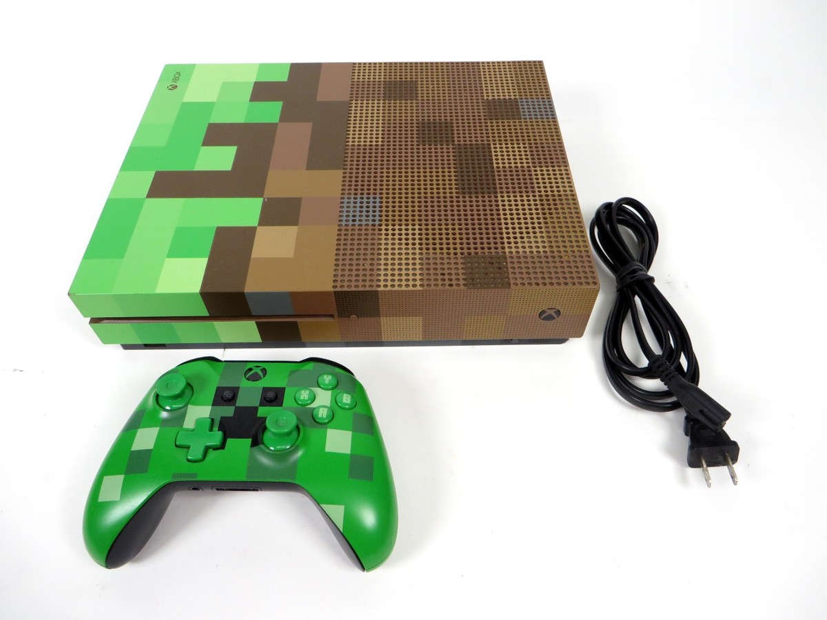 Microsoft Xbox One S Minecraft Limited Edition Console (READ