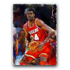 Hakeem Olajuwon #6 Art Card Limited 31/50 Edward Vela Signed (Houston Rockets)