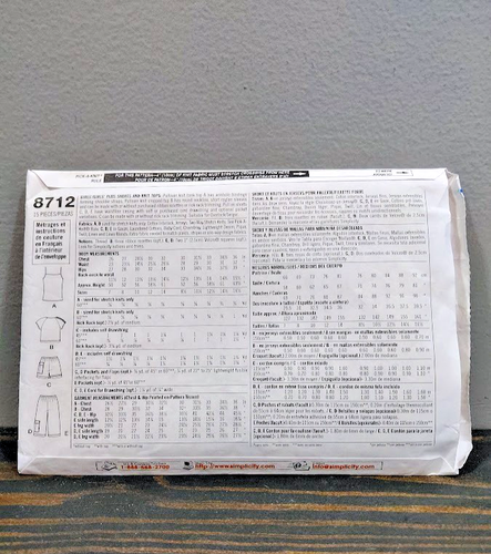 Simplicity 8712 Mädchen Teen Shorts Strick Tops Größe 7-14 Schnittmuster ungeschnitten - Bild 2 von 4