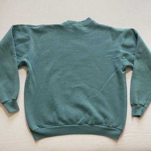 Vintage Monterey Bay Aquarium Sweatshirt Adult XL Teal Crewneck Puff Embossed - Picture 7 of 11