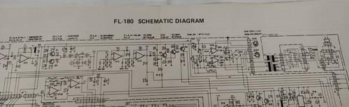 Used original KENWOOD FL-180 SCHEMATIC DIAGRAM  - Zdjęcie 1 z 4